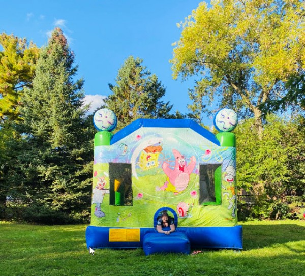 Sponge Bob Square Pants Inflatable Bounce House for Birthday Parties, Events and Festivals